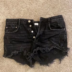 ZARA black jean shorts